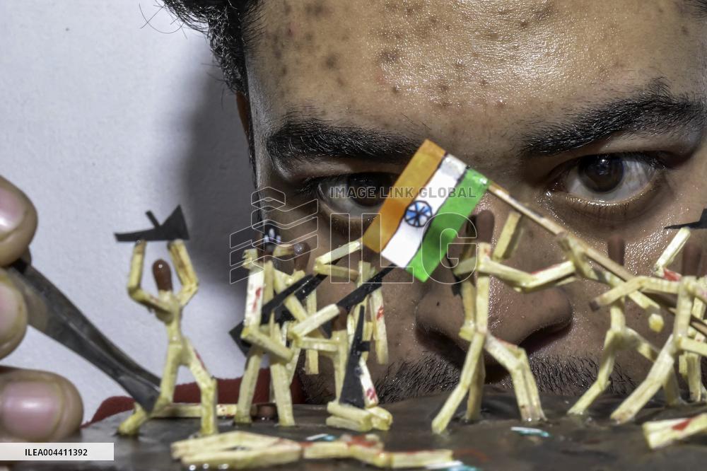 Art Work On Indian-Pakistan War - India