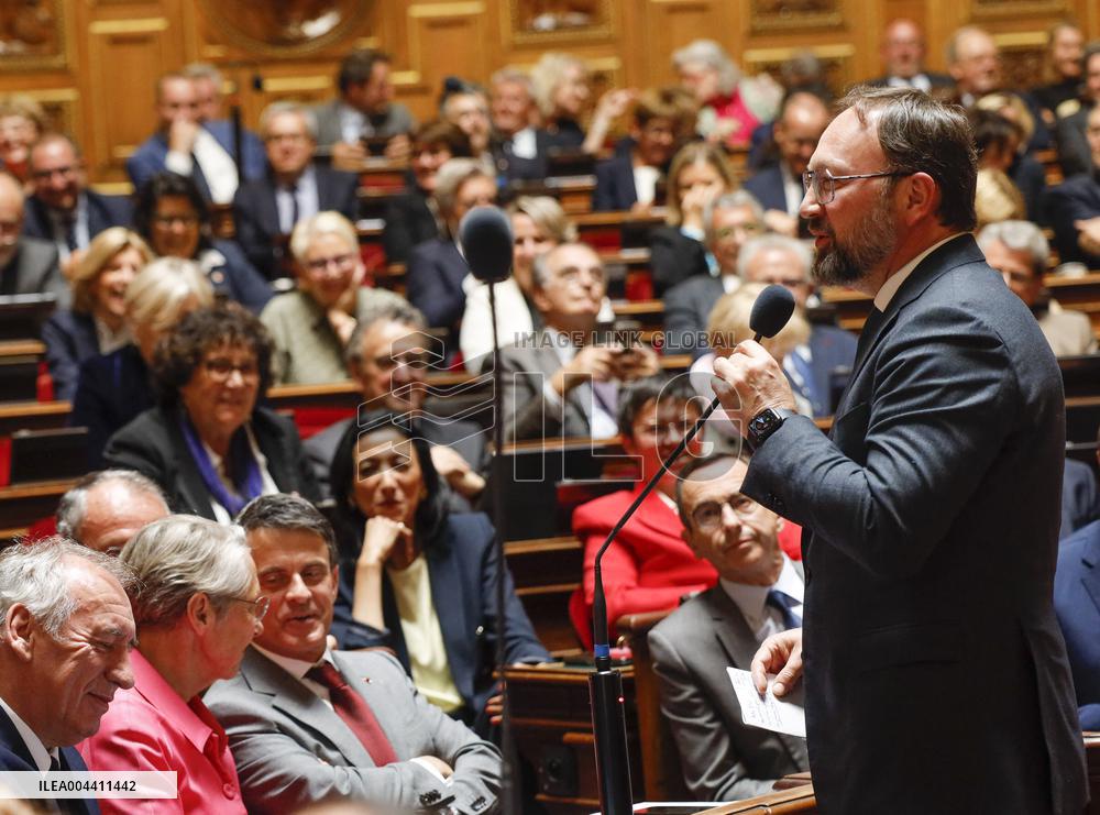 French Politics Address Questions At Senate - Paris