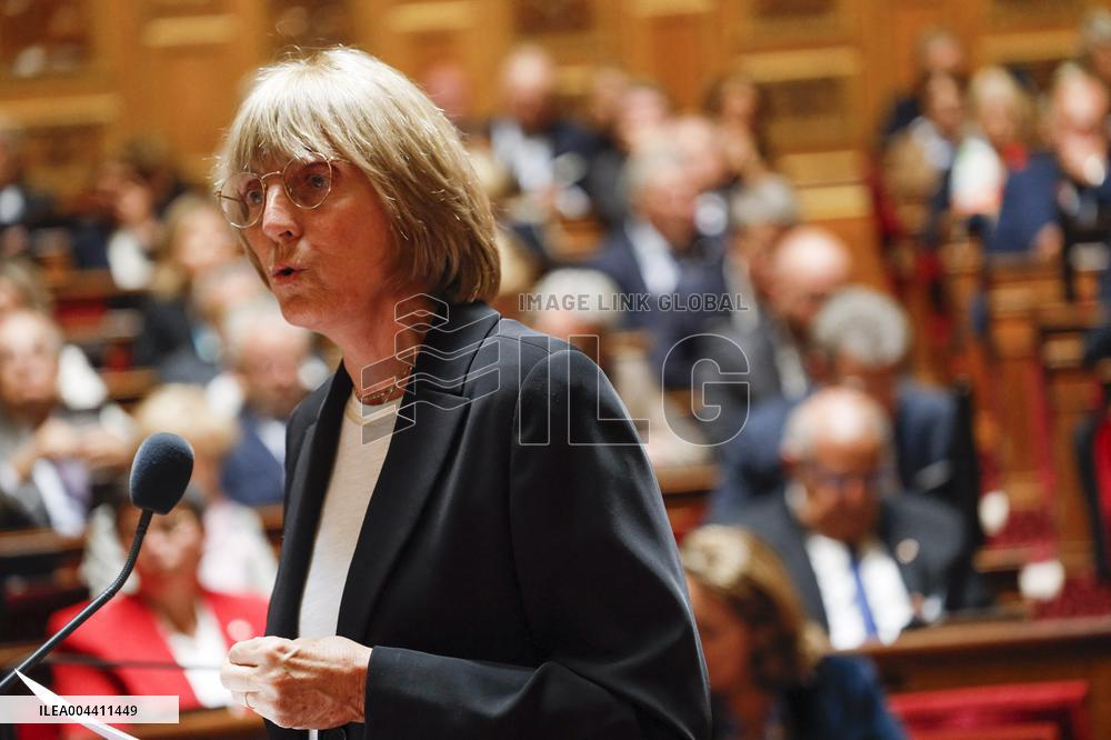 French Politics Address Questions At Senate - Paris