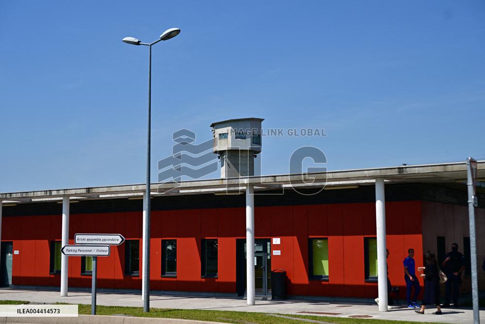 Macron And Darmanin Visit High-Security Prison Site - Northern France