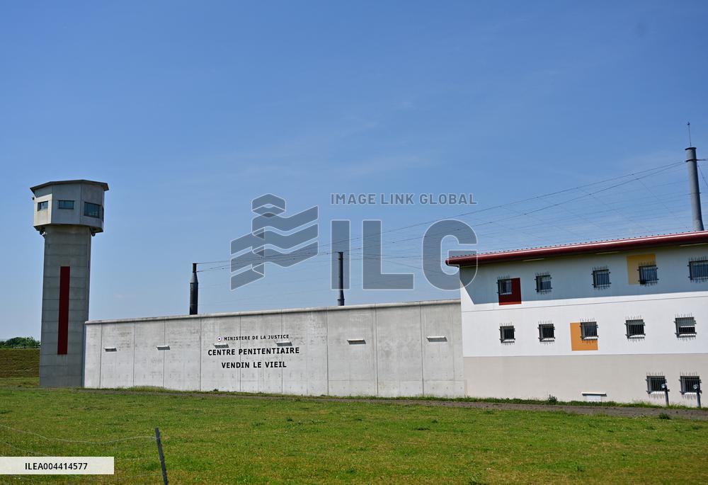 Macron And Darmanin Visit High-Security Prison Site - Northern France