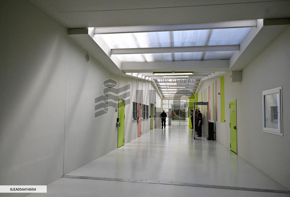 Macron And Darmanin Visit High-Security Prison Site - Northern France