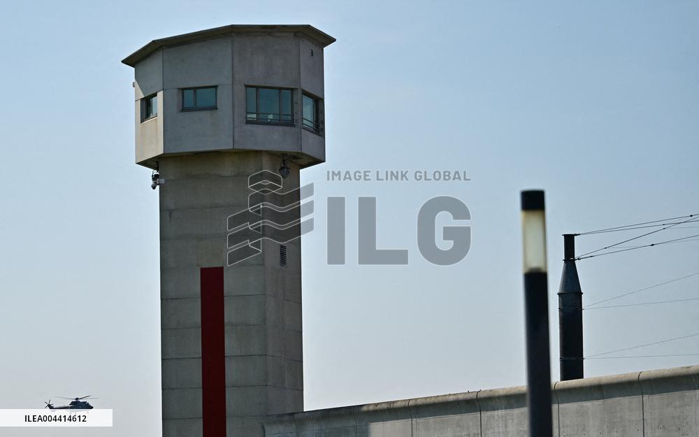 Macron And Darmanin Visit High-Security Prison Site - Northern France