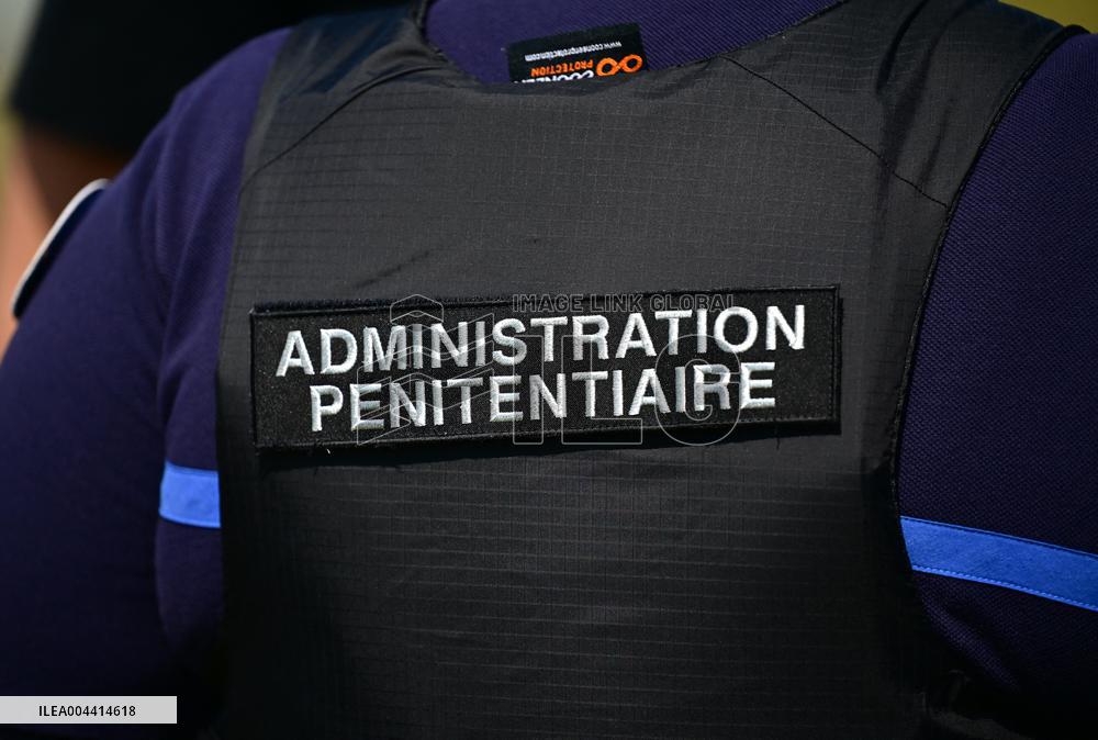 Macron And Darmanin Visit High-Security Prison Site - Northern France