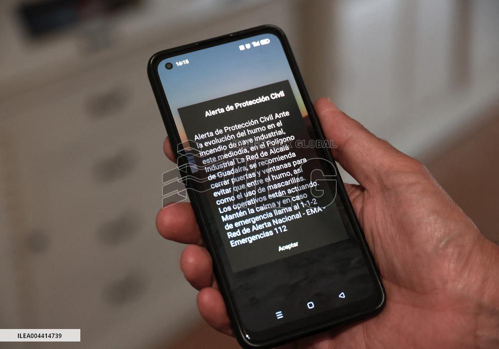 Fire in a factory in Alcala de Guadaira - Seville