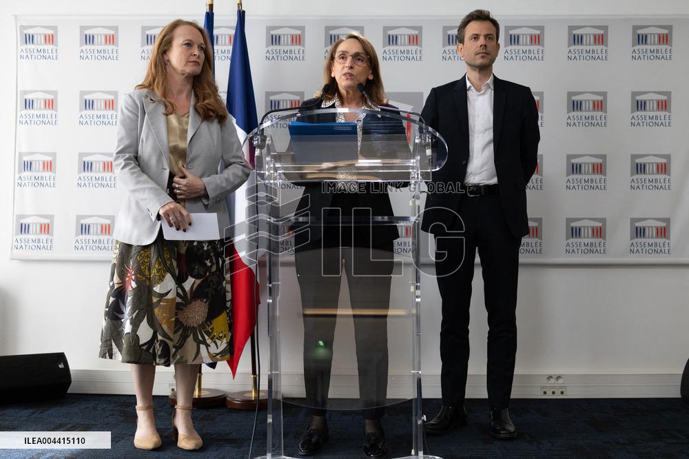 Committee of Inquiry into prevention of violence in schools gives a press conference - Paris RL