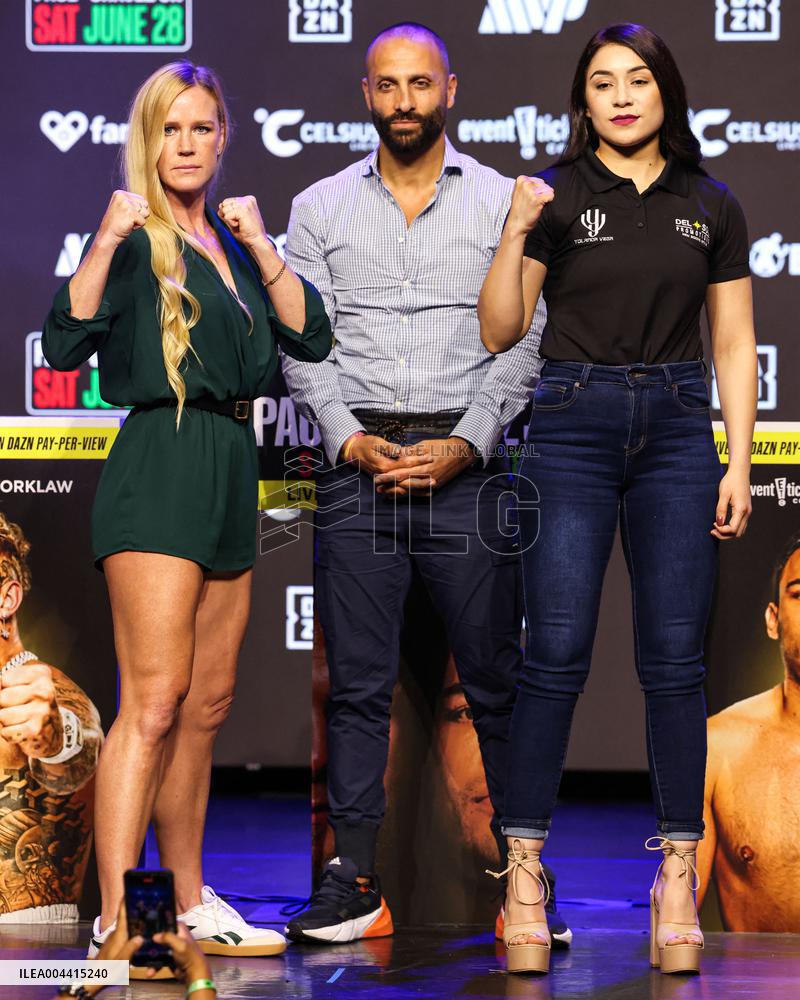 Jake Paul and Julio Cesar Chavez Jr Face Off at Press Conference - Hollywood