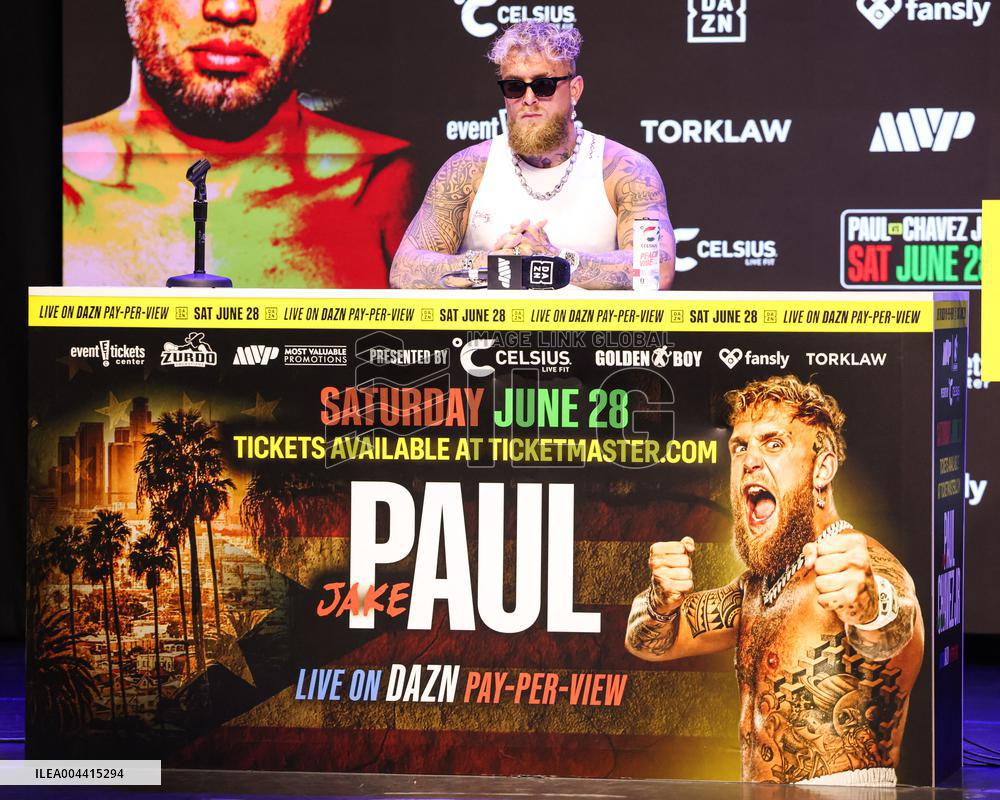 Jake Paul and Julio Cesar Chavez Jr Face Off at Press Conference - Hollywood