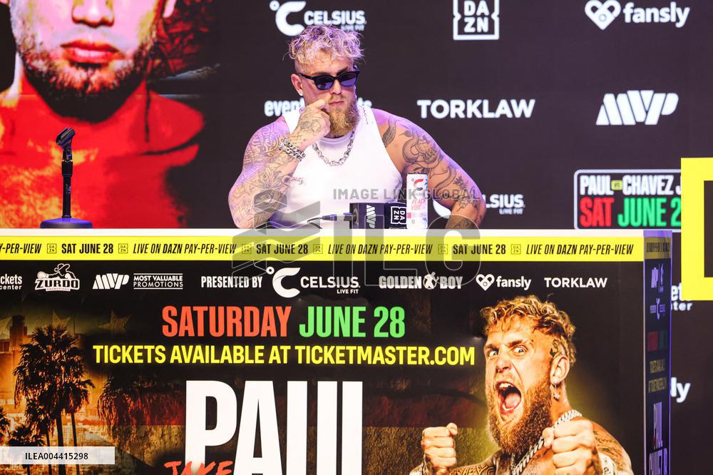 Jake Paul and Julio Cesar Chavez Jr Face Off at Press Conference - Hollywood