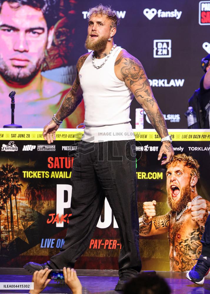 Jake Paul and Julio Cesar Chavez Jr Face Off at Press Conference - Hollywood