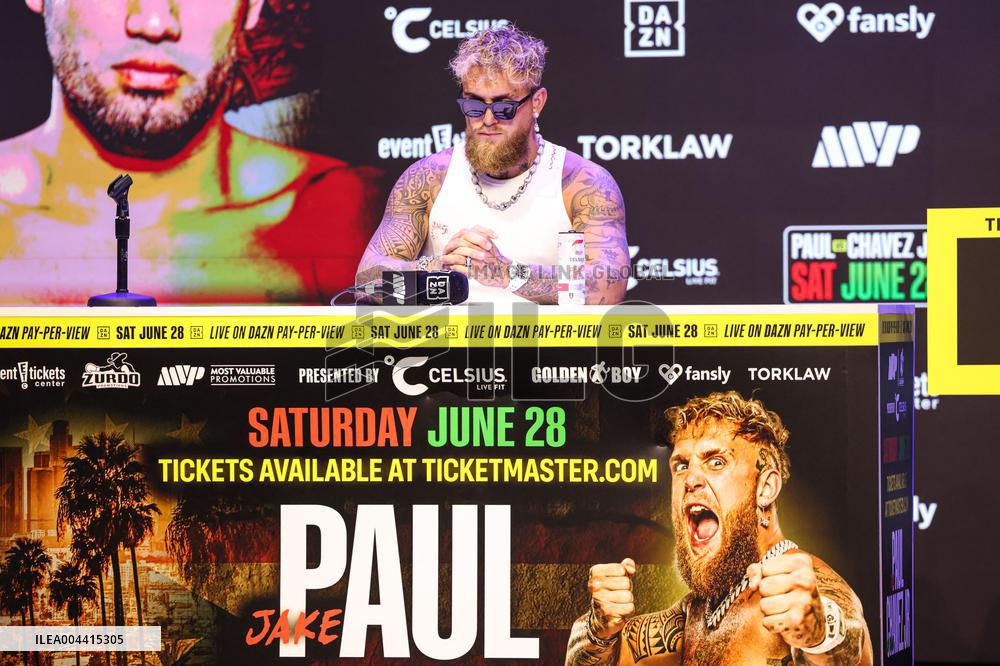 Jake Paul and Julio Cesar Chavez Jr Face Off at Press Conference - Hollywood