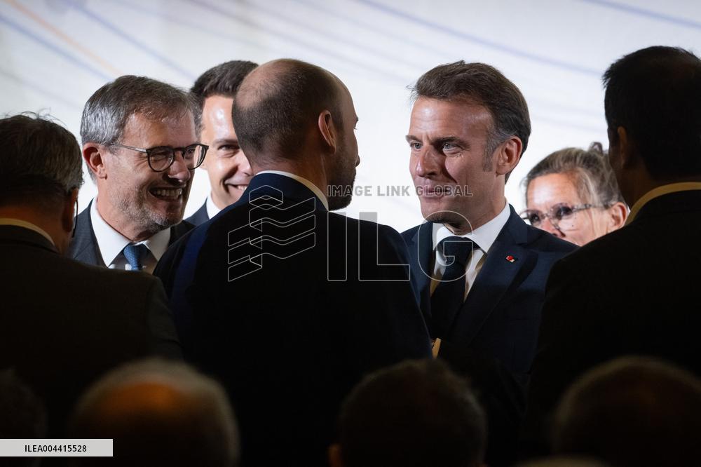 Global Markets Conference Attended by Emmanuel Macron - Romainville