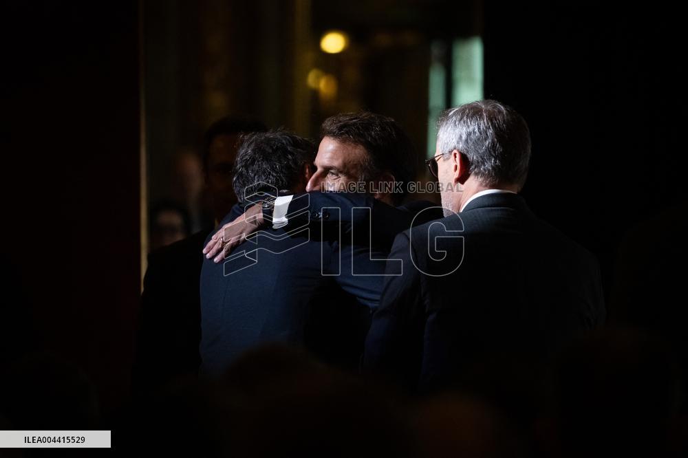 Global Markets Conference Attended by Emmanuel Macron - Romainville