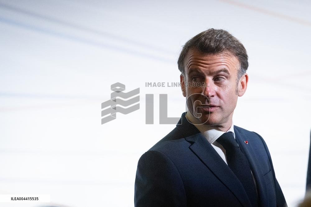 Global Markets Conference Attended by Emmanuel Macron - Romainville