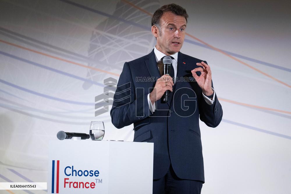 Global Markets Conference Attended by Emmanuel Macron - Romainville
