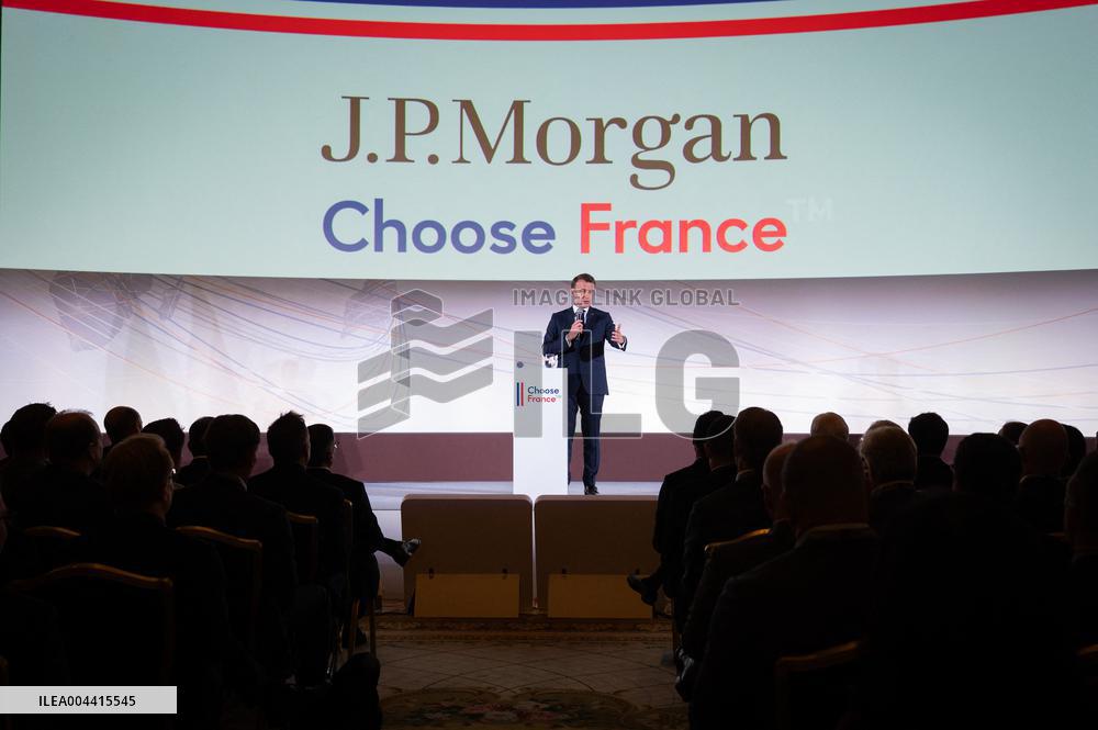 Global Markets Conference Attended by Emmanuel Macron - Romainville