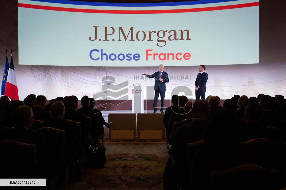 Global Markets Conference Attended by Emmanuel Macron - Romainville