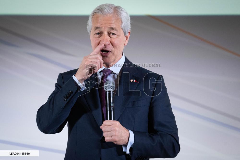 Global Markets Conference Attended by Emmanuel Macron - Romainville