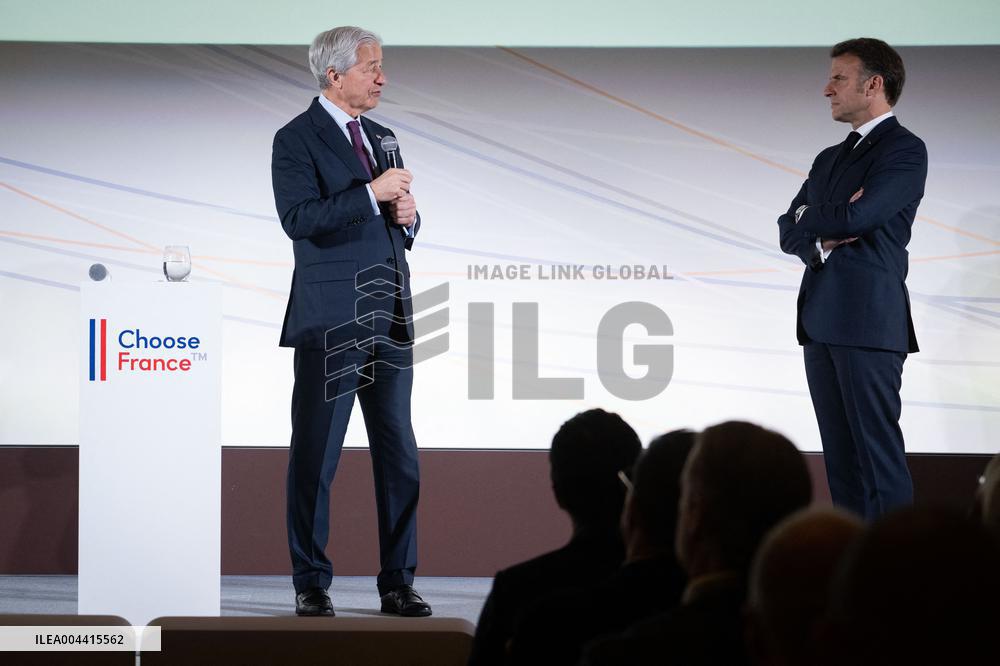 Global Markets Conference Attended by Emmanuel Macron - Romainville