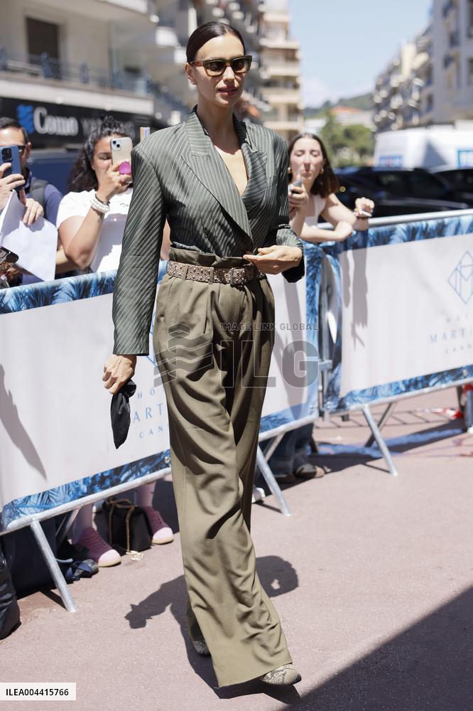 Cannes Irina Shayk out Hotel Martinez MP