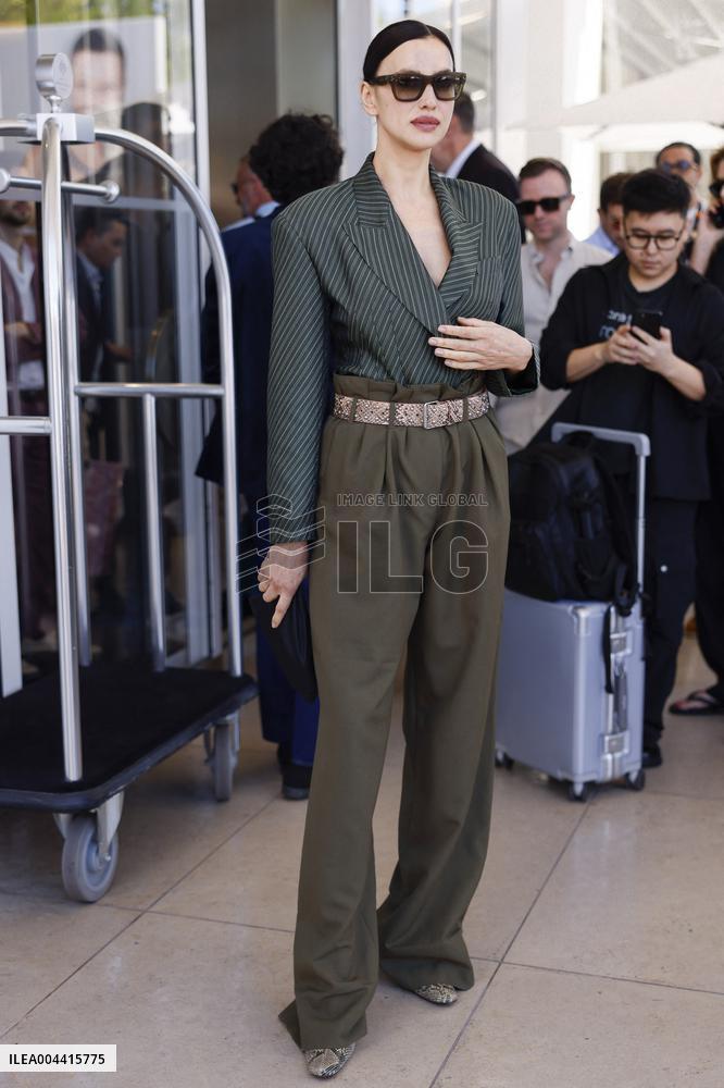 Cannes Irina Shayk out Hotel Martinez MP