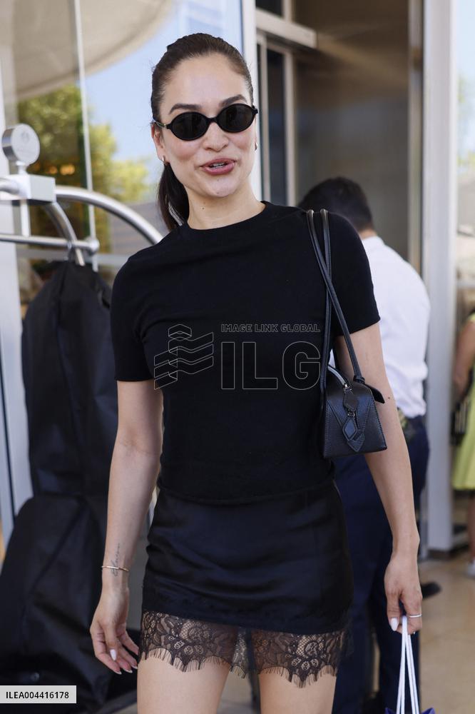 Cannes Shanina Shaik out Hotel Martinez MP