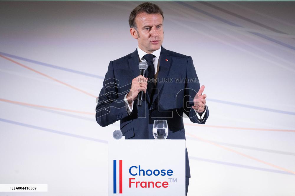 Global Markets Conference Attended by Emmanuel Macron - Paris