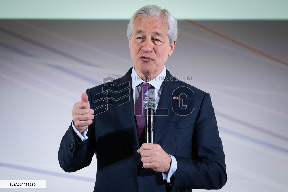 Global Markets Conference Attended by Emmanuel Macron - Paris