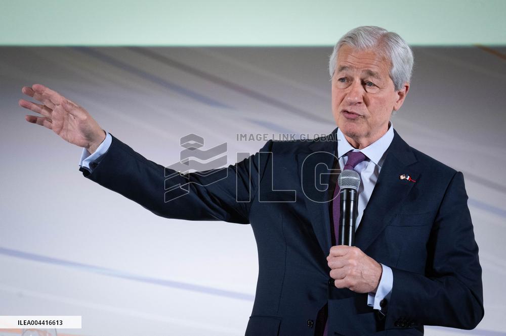 Global Markets Conference Attended by Emmanuel Macron - Paris