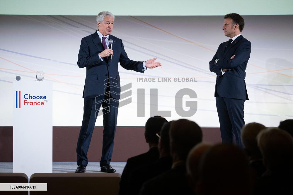 Global Markets Conference Attended by Emmanuel Macron - Paris