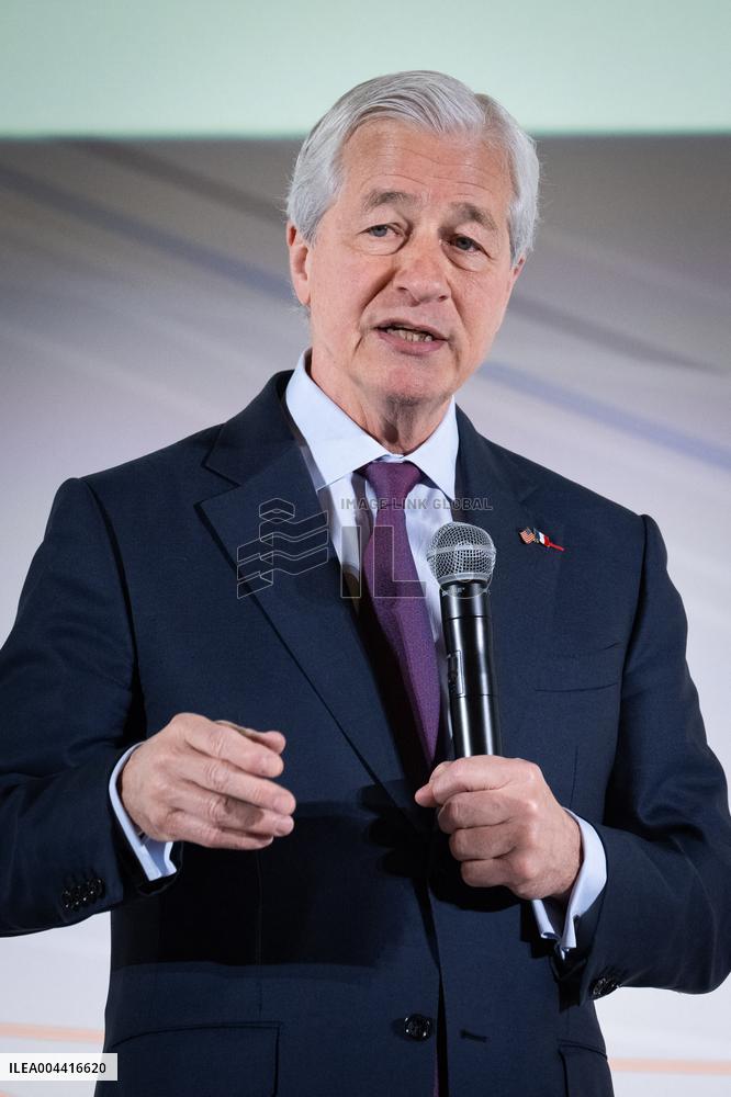 Global Markets Conference Attended by Emmanuel Macron - Paris