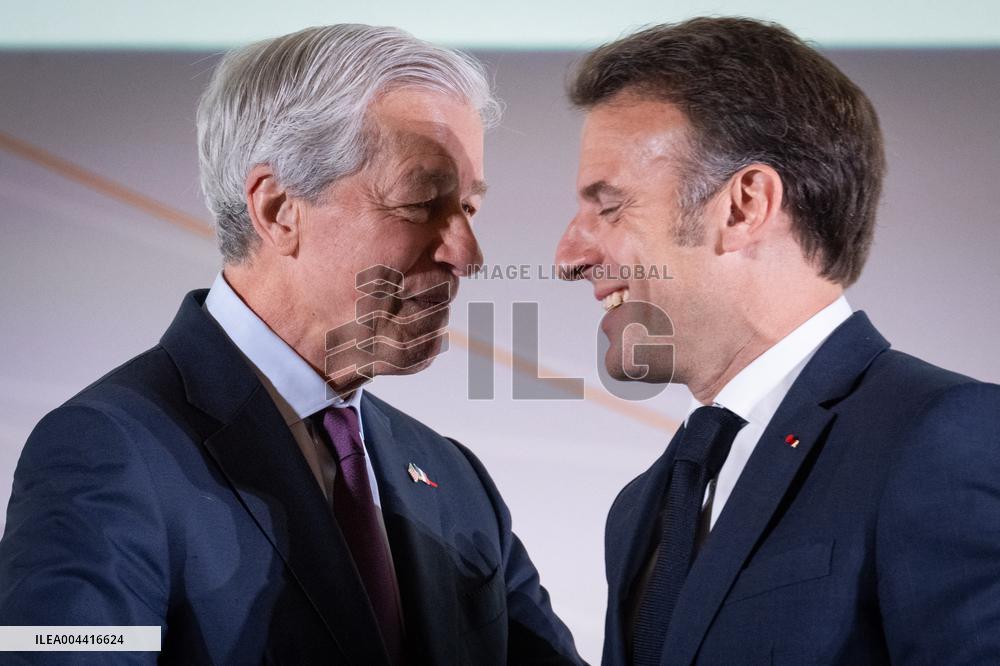 Global Markets Conference Attended by Emmanuel Macron - Paris