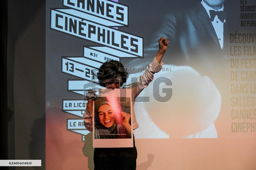 Cannes - Screening Put Your Soul on Your Hand and Walk