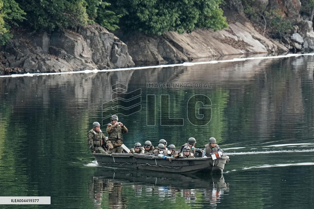 Search operation after Japan defense force jet's crash