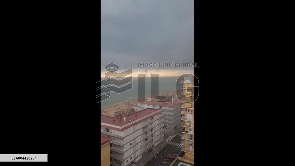 Spain: Waterspout Spotted Offshore in Miramar, Valencia
