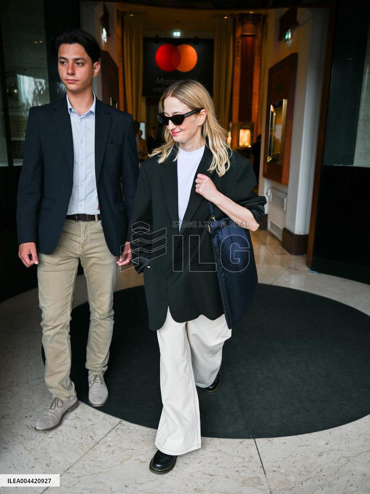 Cannes - Alba Rorhwacher Leaves the Majestic Hotel