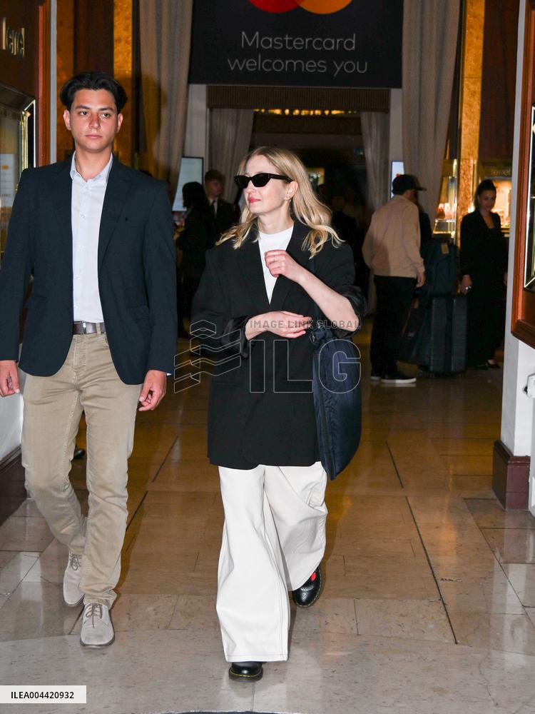 Cannes - Alba Rorhwacher Leaves the Majestic Hotel