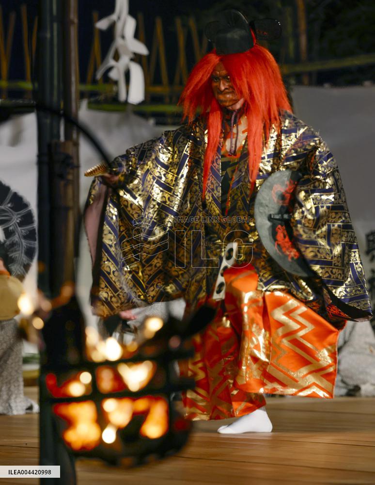 Traditional outdoor Noh play in Nara
