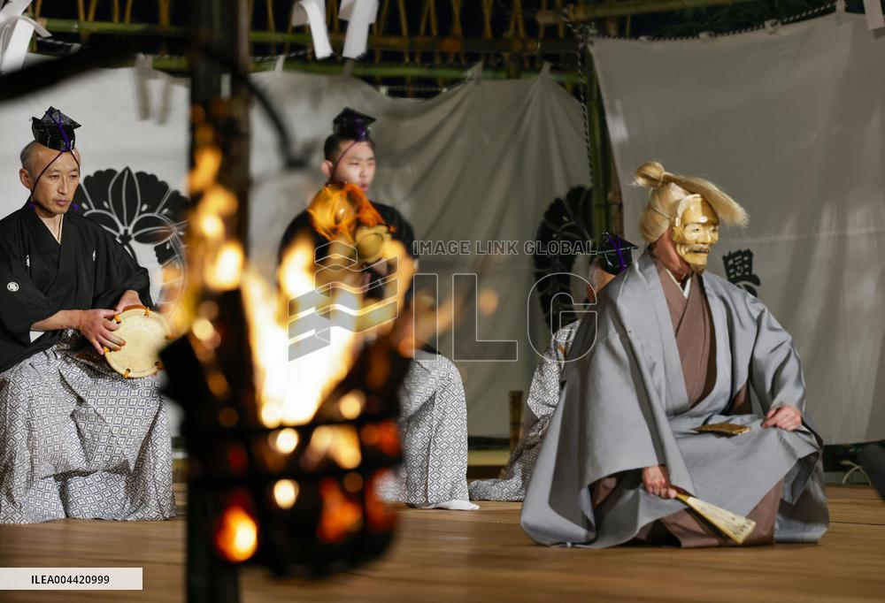 Traditional outdoor Noh play in Nara