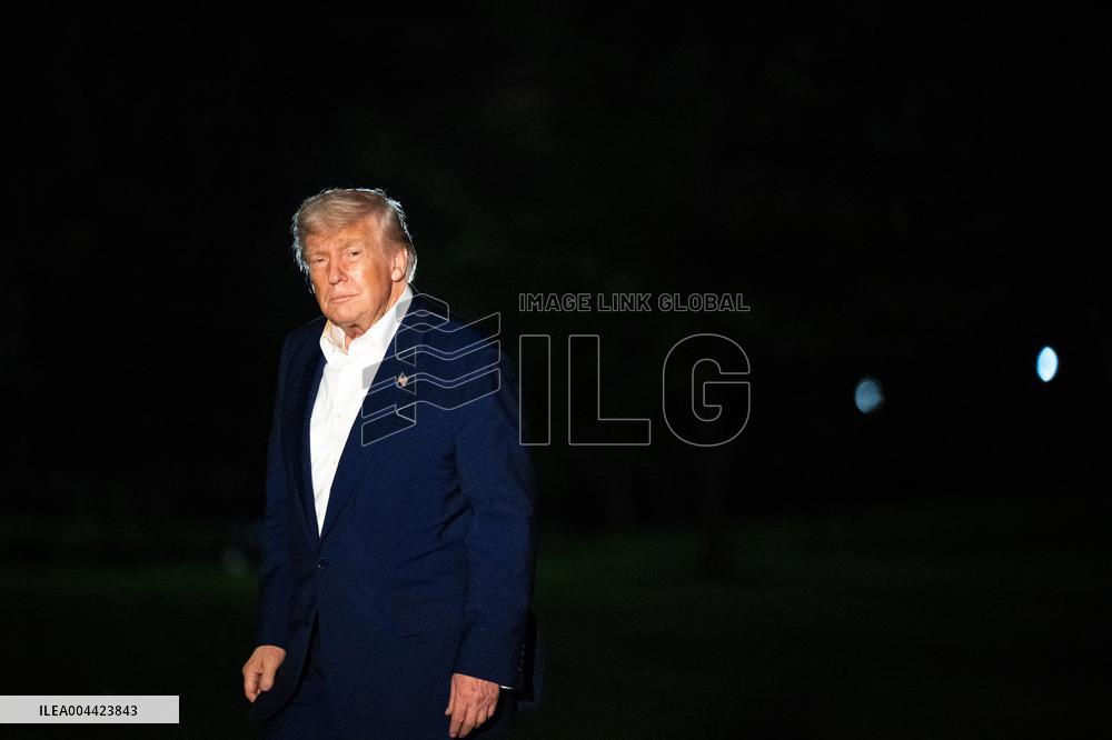 President Trump Arrives at the White House