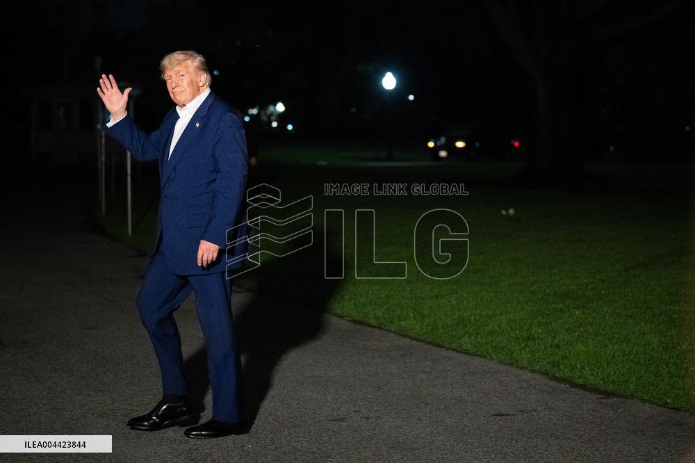 President Trump Arrives at the White House