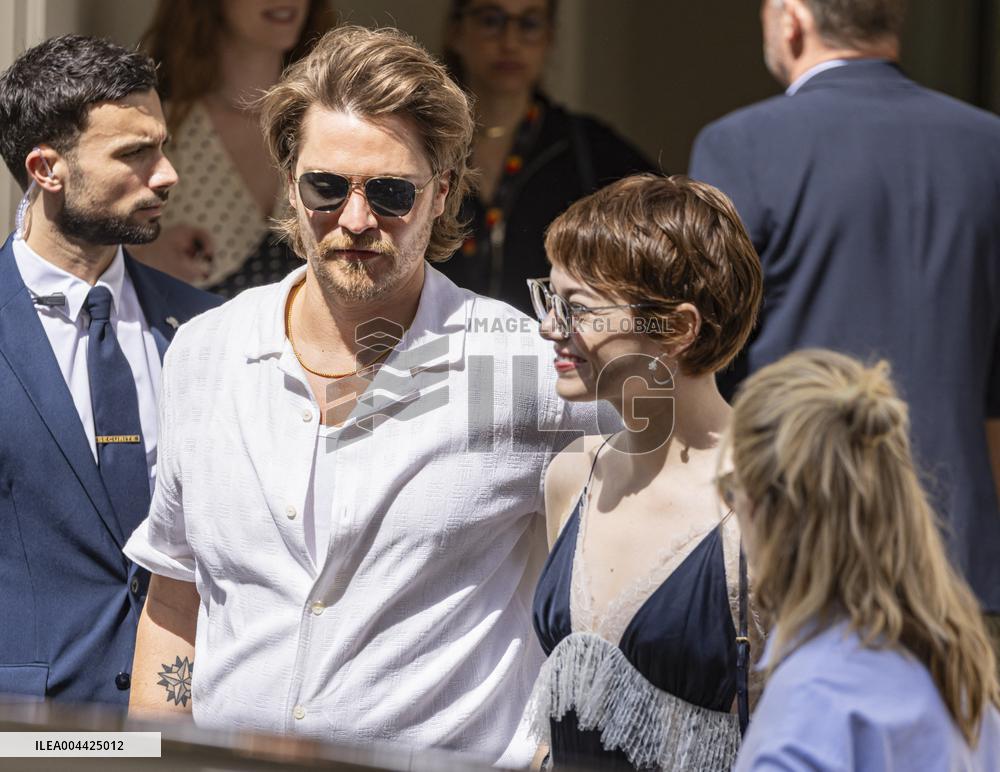 Cannes Cast of movie - Eddington - leaves hotel at the 78th annual Cannes Film Festival MP