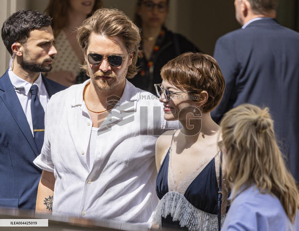 Cannes Cast of movie - Eddington - leaves hotel at the 78th annual Cannes Film Festival MP