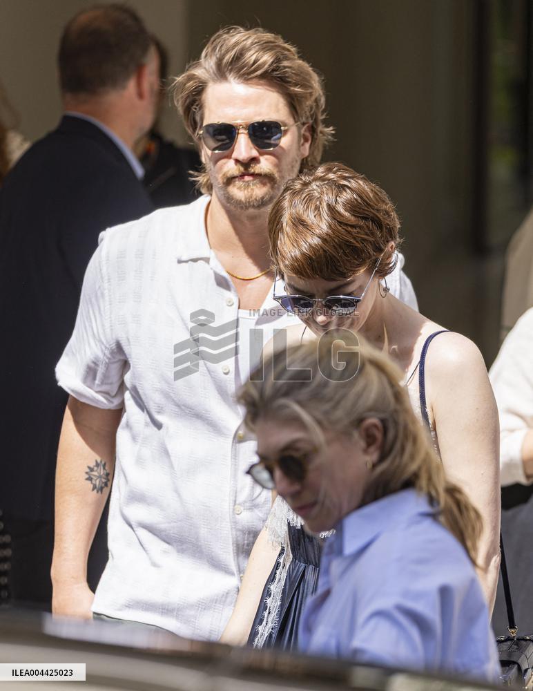 Cannes Cast of movie - Eddington - leaves hotel at the 78th annual Cannes Film Festival MP