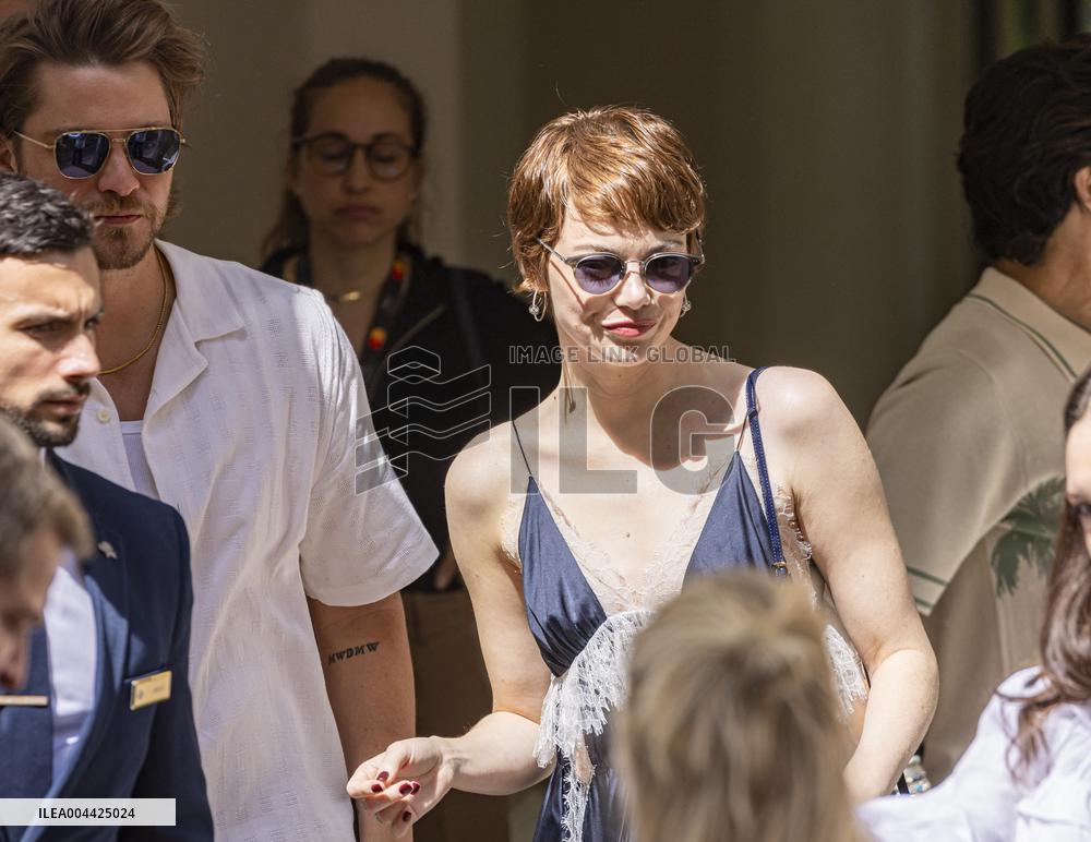 Cannes Cast of movie - Eddington - leaves hotel at the 78th annual Cannes Film Festival MP