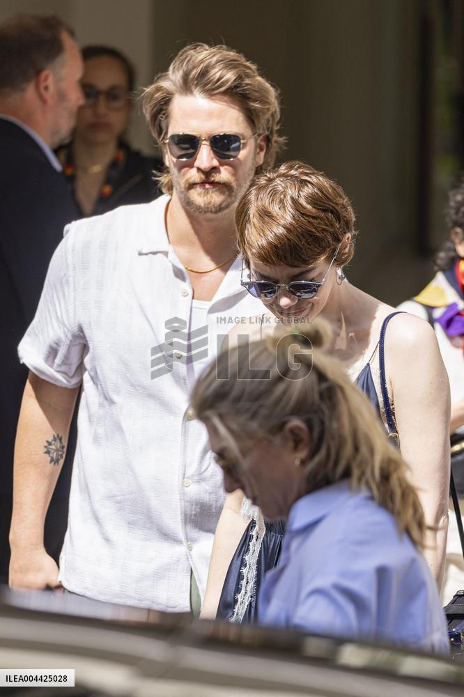 Cannes Cast of movie - Eddington - leaves hotel at the 78th annual Cannes Film Festival MP