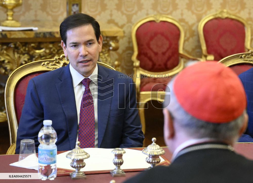 Marco Rubio Meets Cardinal Pietro Parolin - Vatican