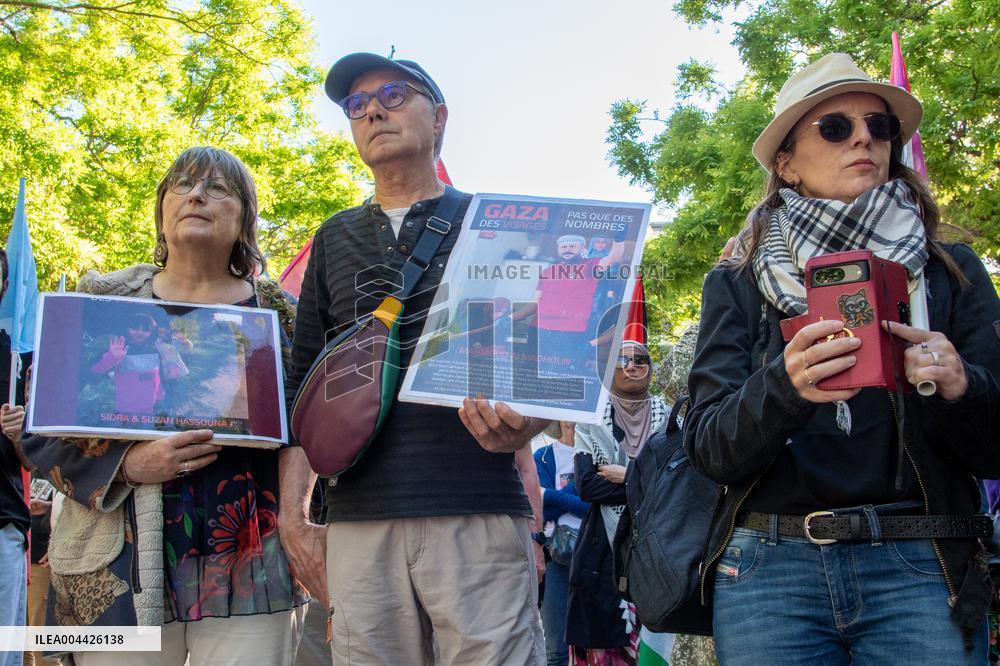 Gaza Peace March Organized By Left-Wing Collective - Troyes