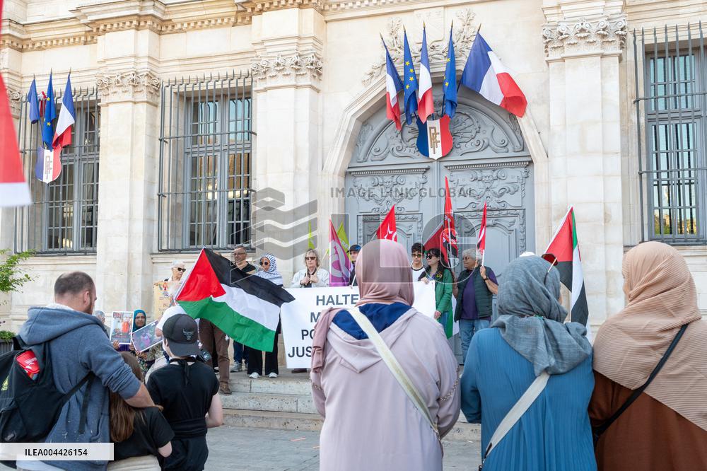 Gaza Peace March Organized By Left-Wing Collective - Troyes