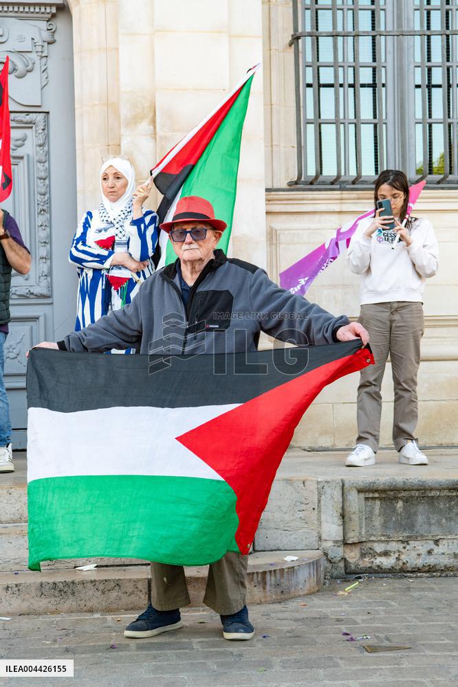 Gaza Peace March Organized By Left-Wing Collective - Troyes